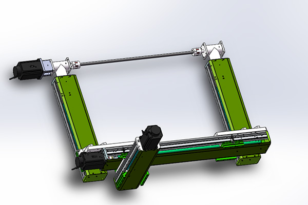 雙絲桿加轉(zhuǎn)角器同動組合